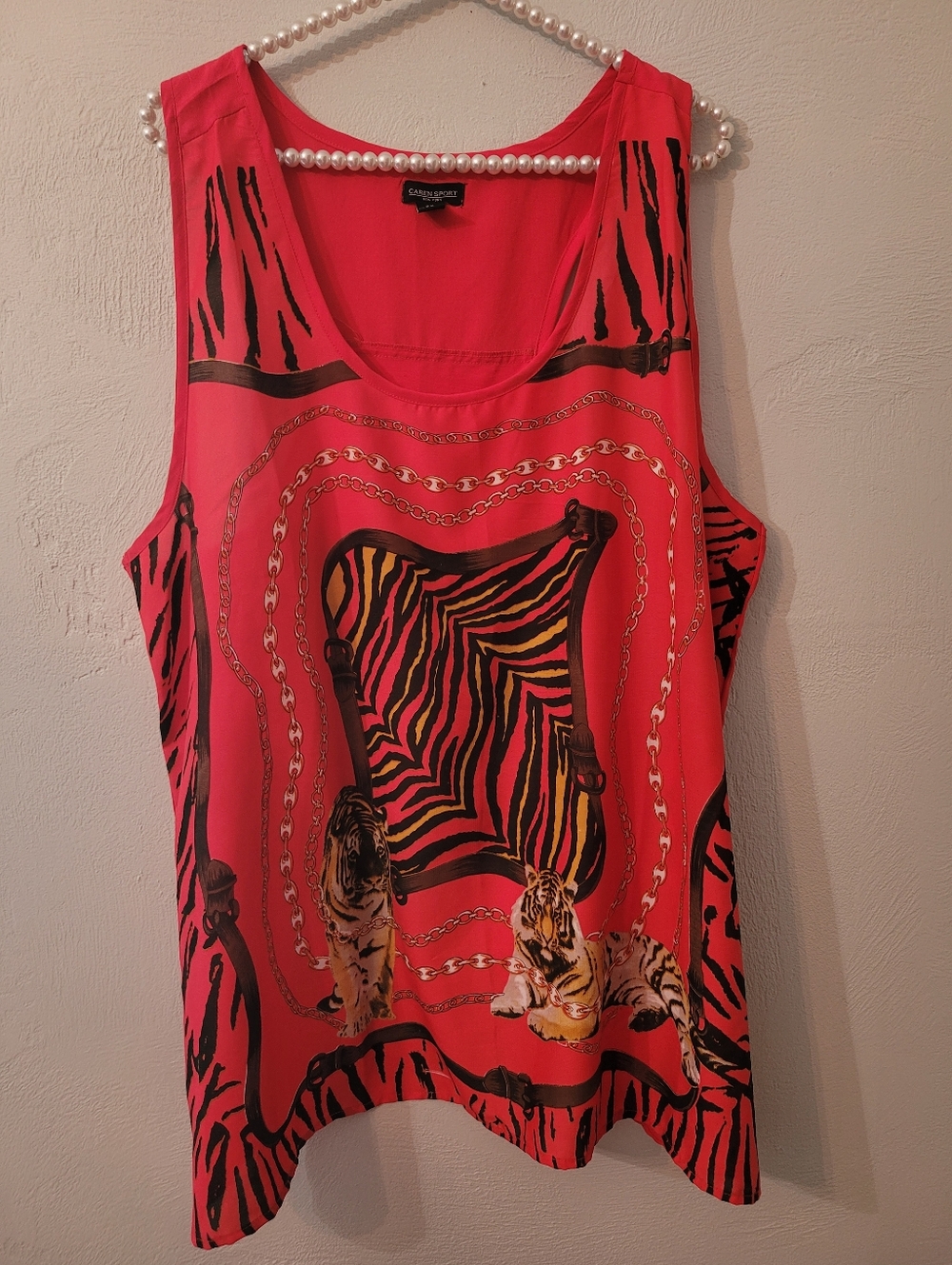 Caren Sport Stylish Chain Design Plus Women Top! Size 2X